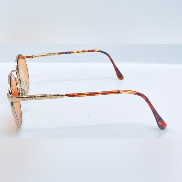 Vintage Viennaline Tortoise Gold Round Sunglasses Frames Only - Picture 5 of 8